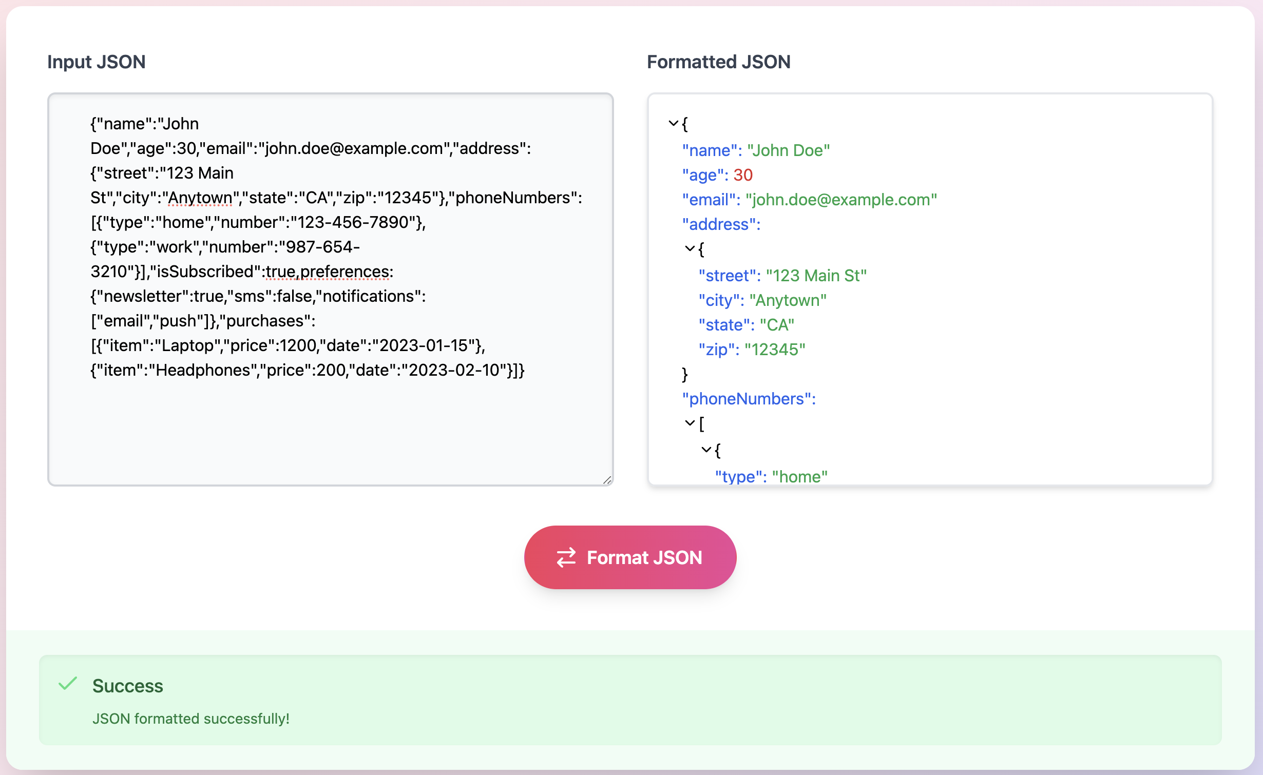 Mídia 2 de Ai JSON formatador