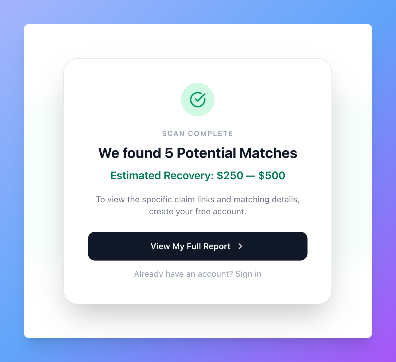 FoundMoney — Find Money You're Owed gallery image
