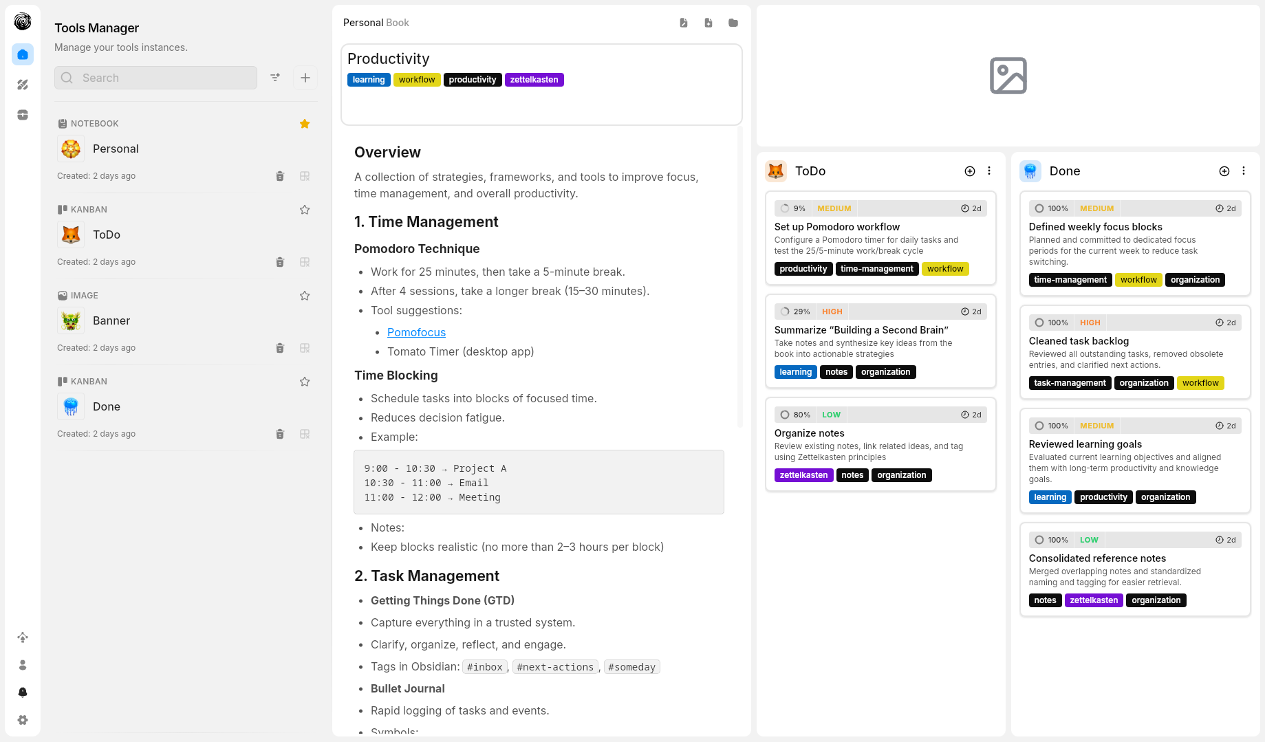 Hollow: A Modular, Focused Workspace - Screenshot 2 showing product features and functionality