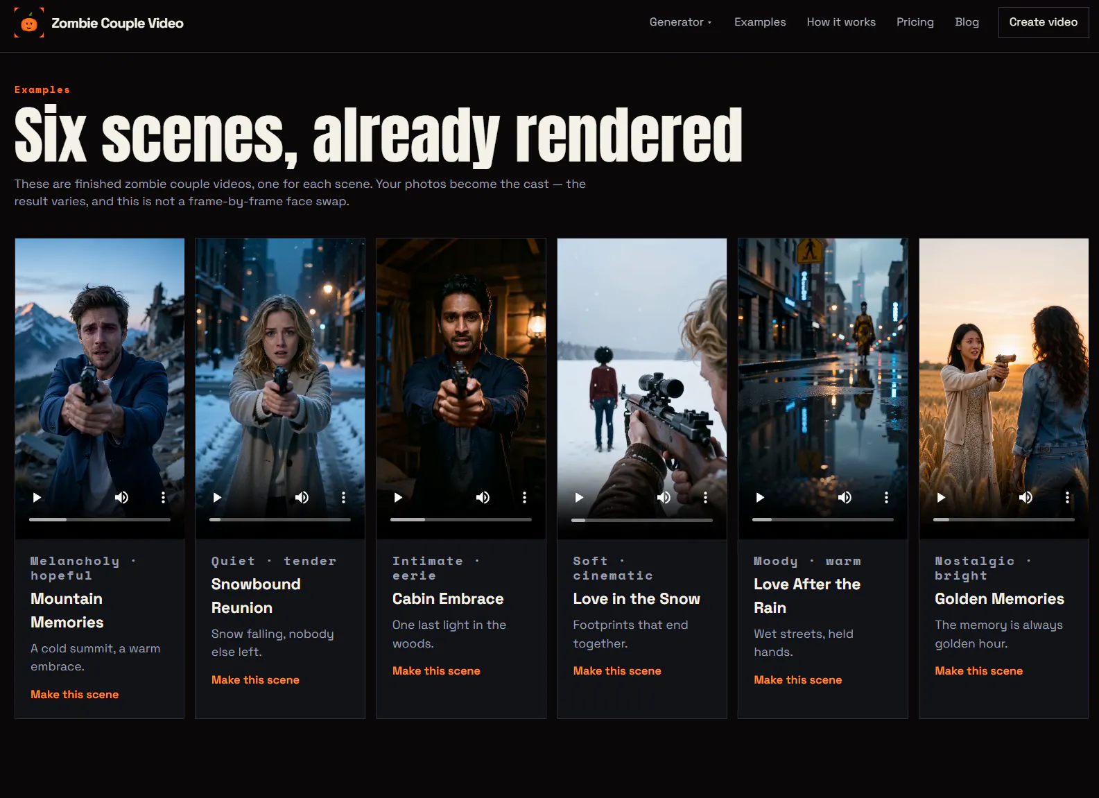 Zombie Couple Video Generator  gallery image
