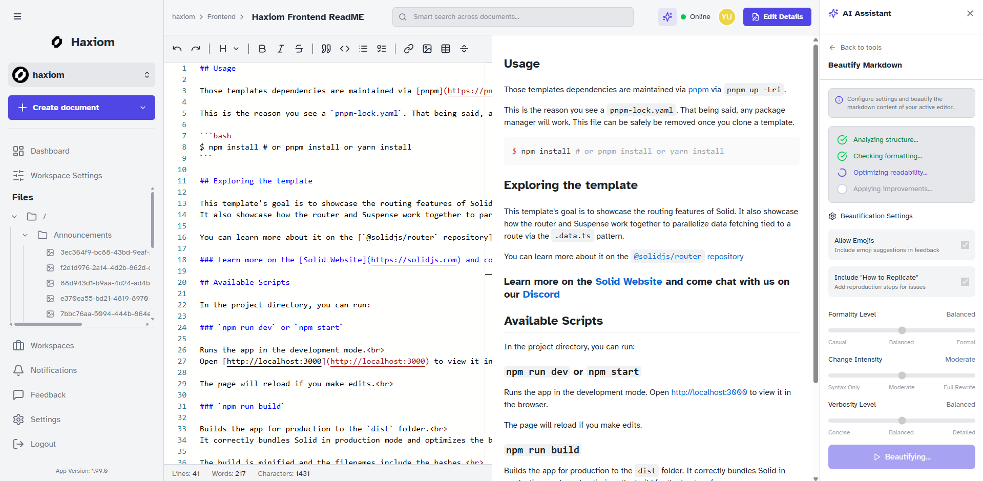 Haxiom - Screenshot 4 showing product features and functionality