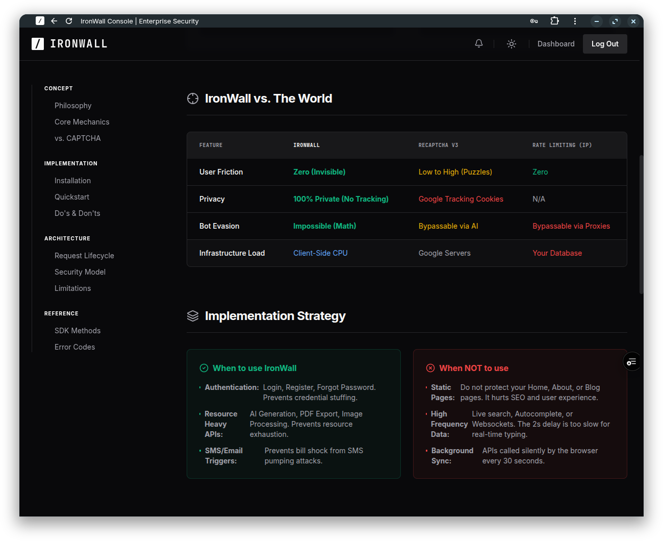 IronWall Protocol - Screenshot 4 showing product features and functionality