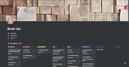 Notion Book Shelf (Free) gallery image