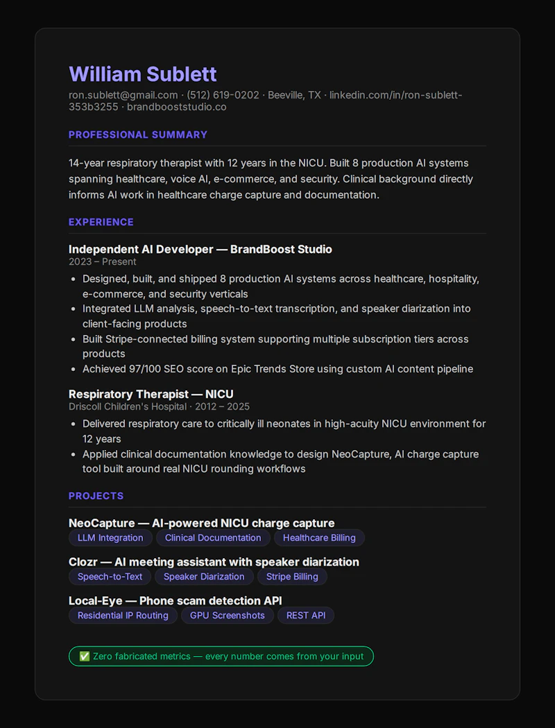 ResumeForge screenshot 3