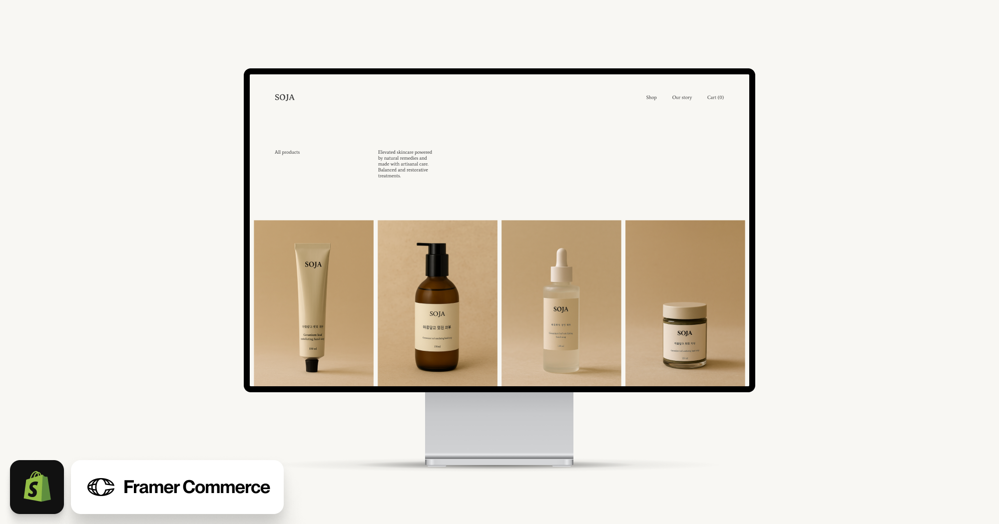 Soja Luxus -E -Commerce -Framer -Vorlage media 2