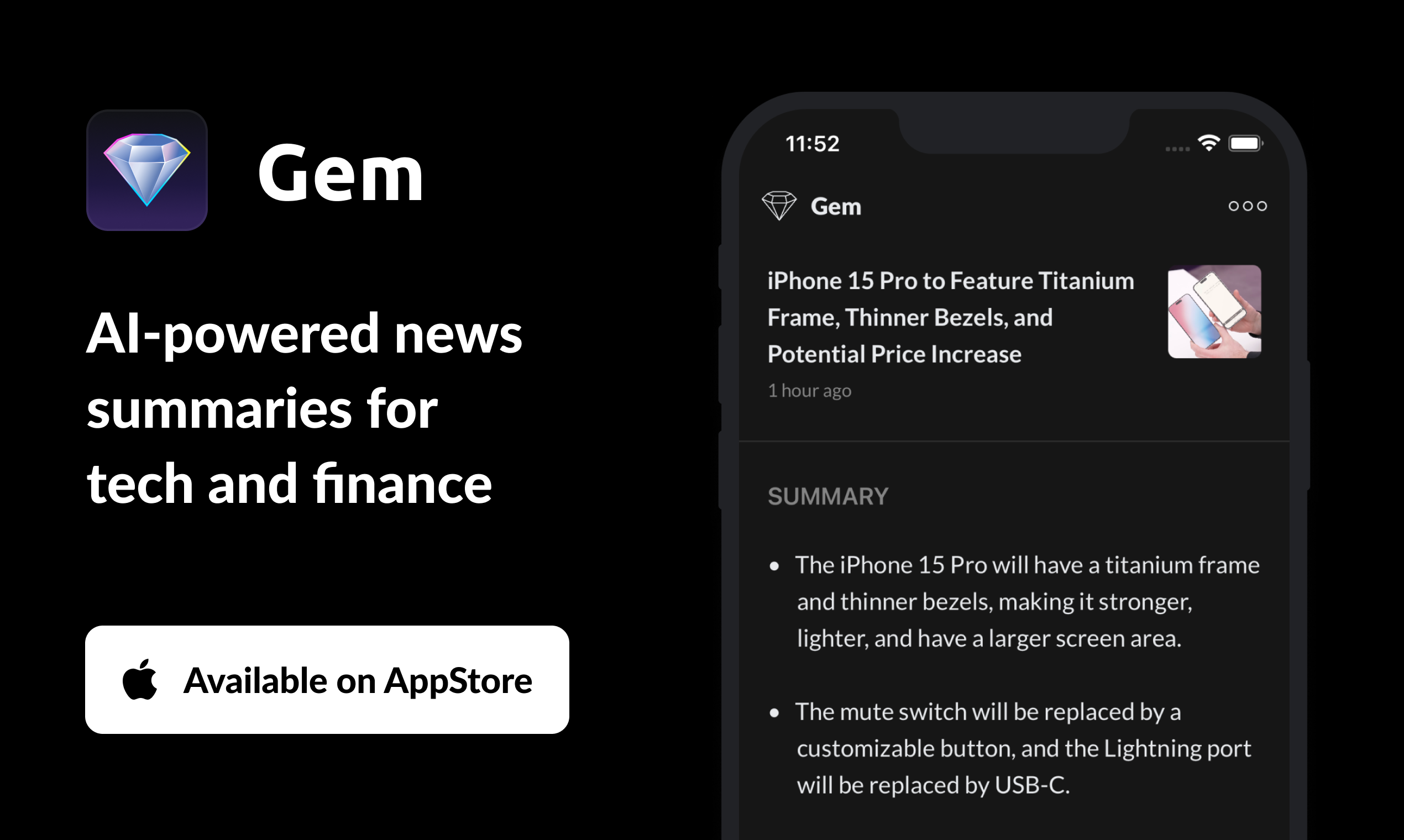 startuptile Gem-AI-powered news summaries for tech and finance