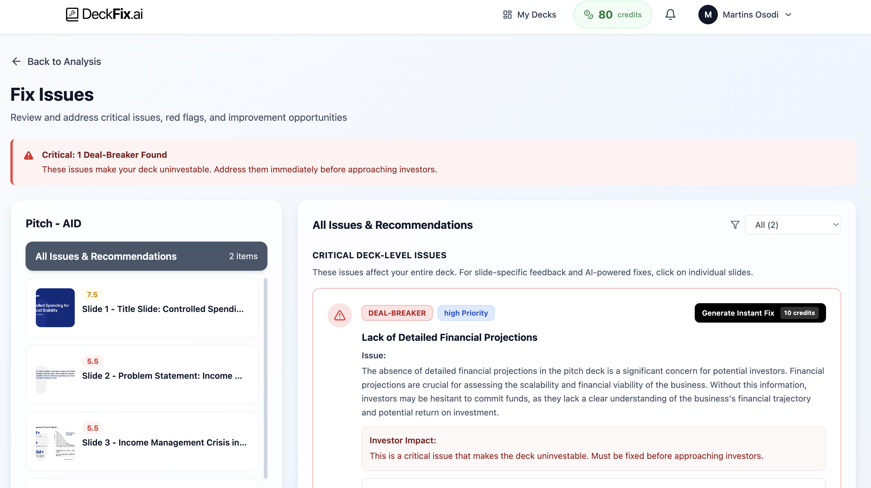DeckFix AI - Screenshot 3 showing product features and functionality