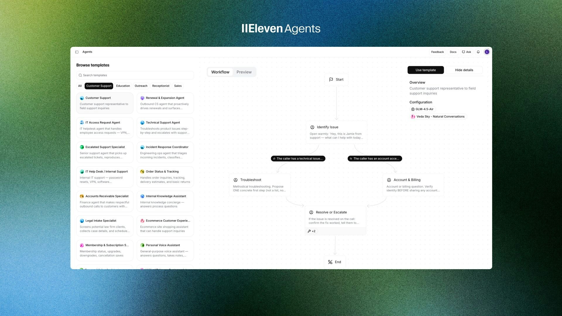 ElevenLabs Agent Templates gallery image