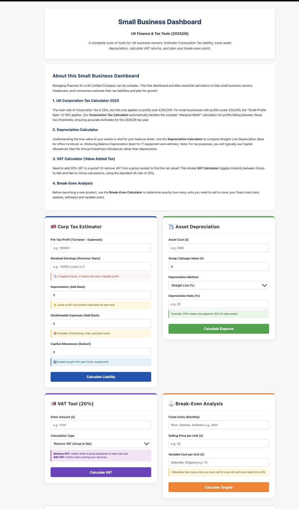 Small Business Dashboard gallery image