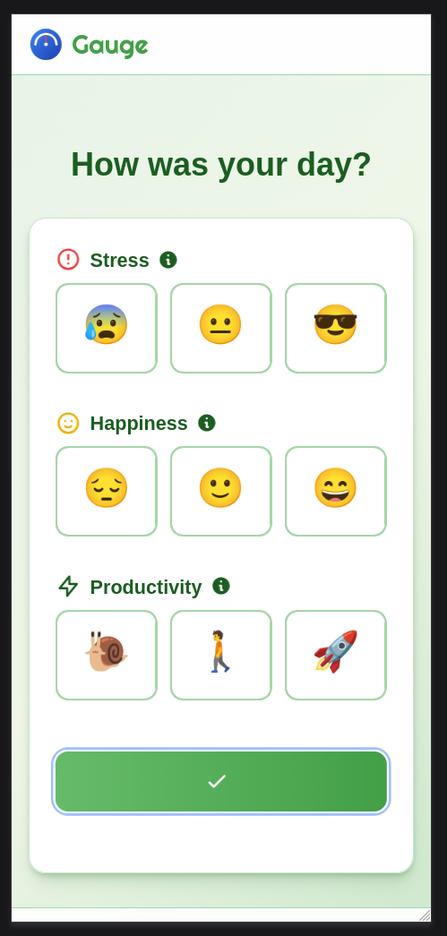 Gauge - Main product screenshot demonstrating key features and user interface