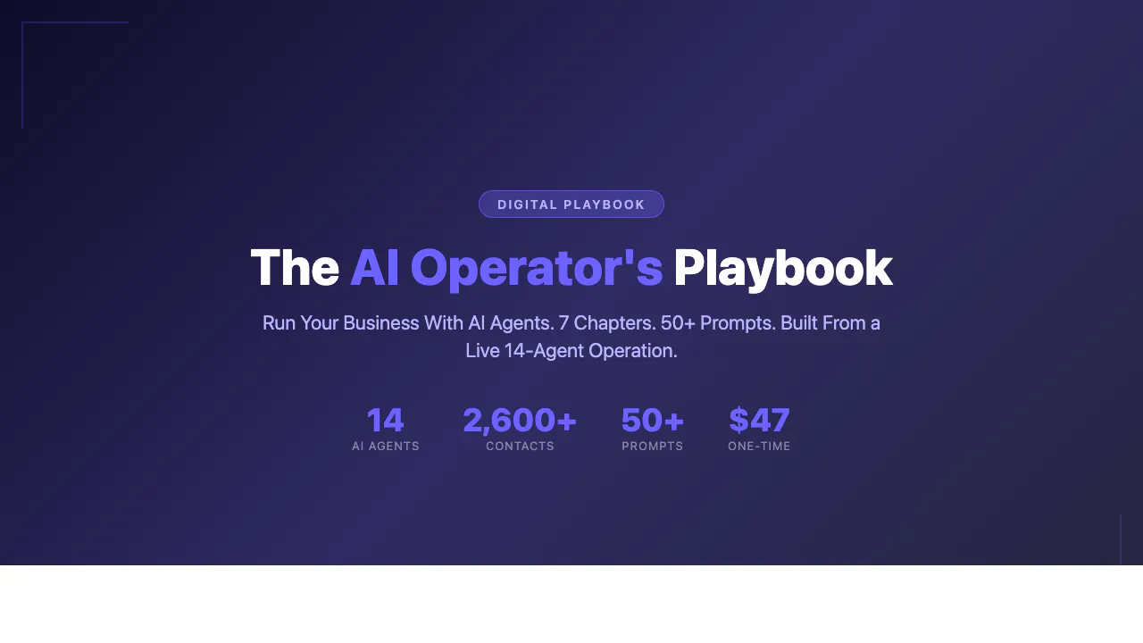 The AI Operators Playbook 專案橫幅