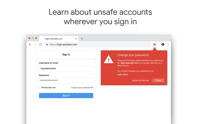Password Checkup by Google Image