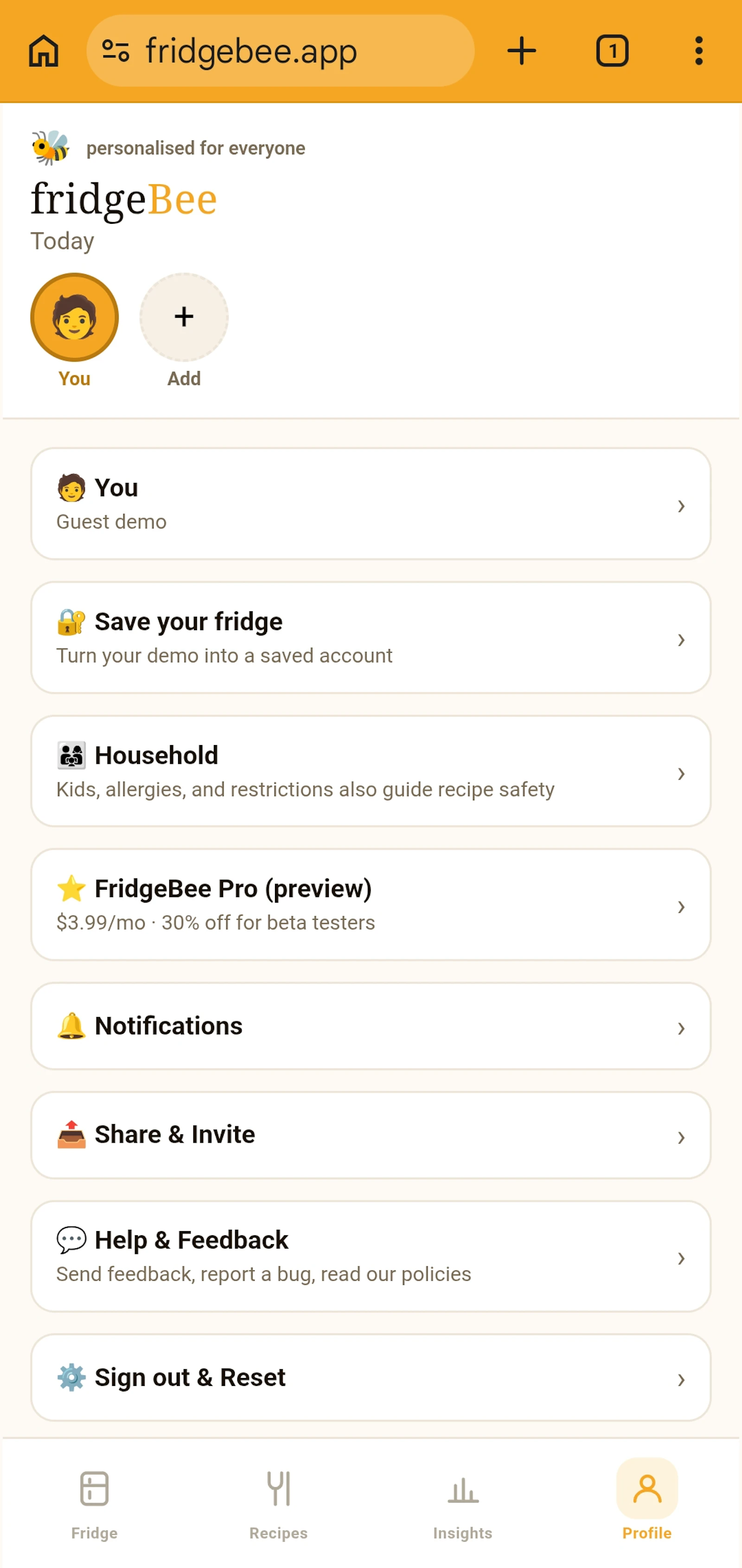 fridgeBee screenshot 7