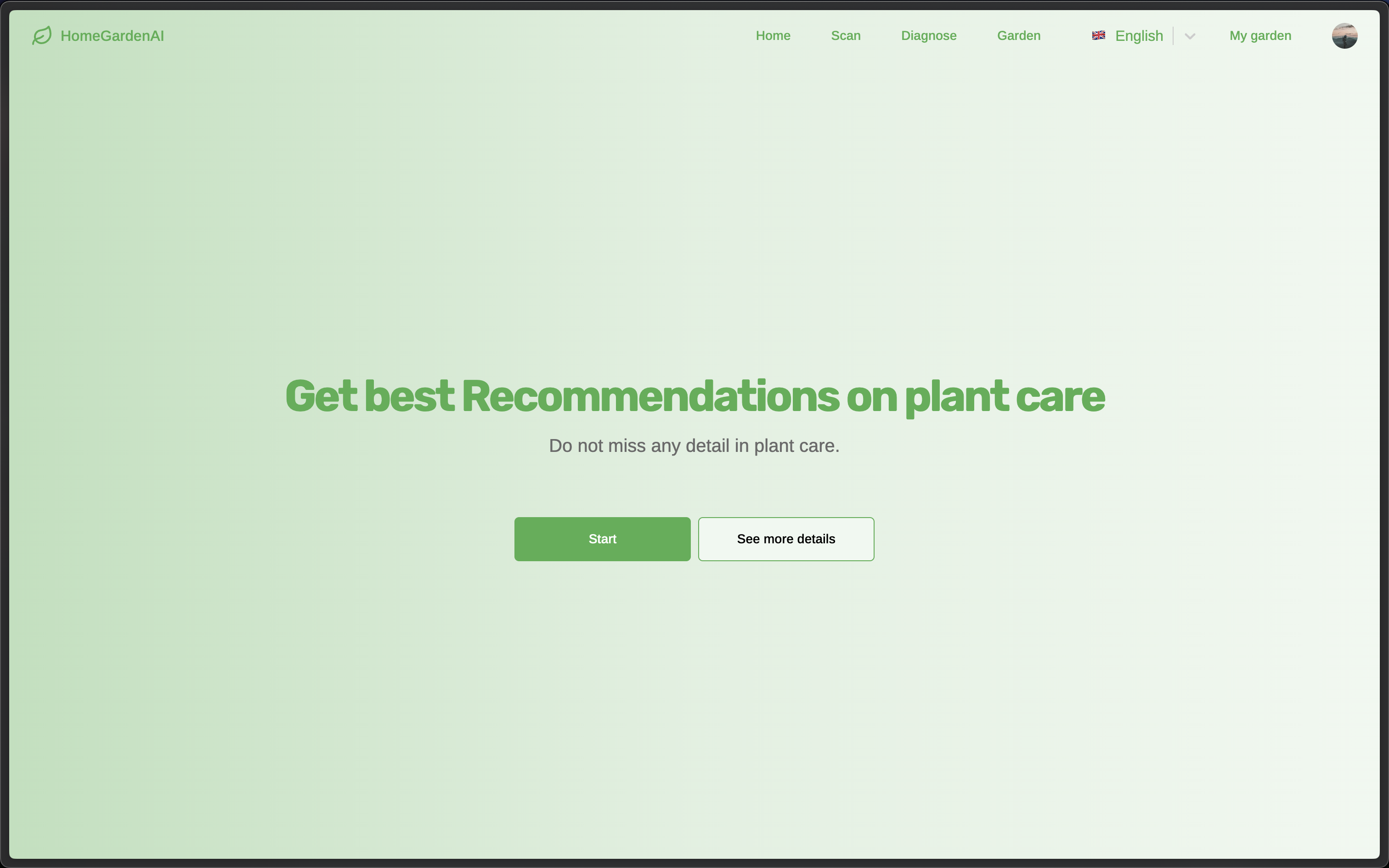 startuptile HomeGardenAI-Transforming Plant Care with AI: Your Green Thumb Assistant.