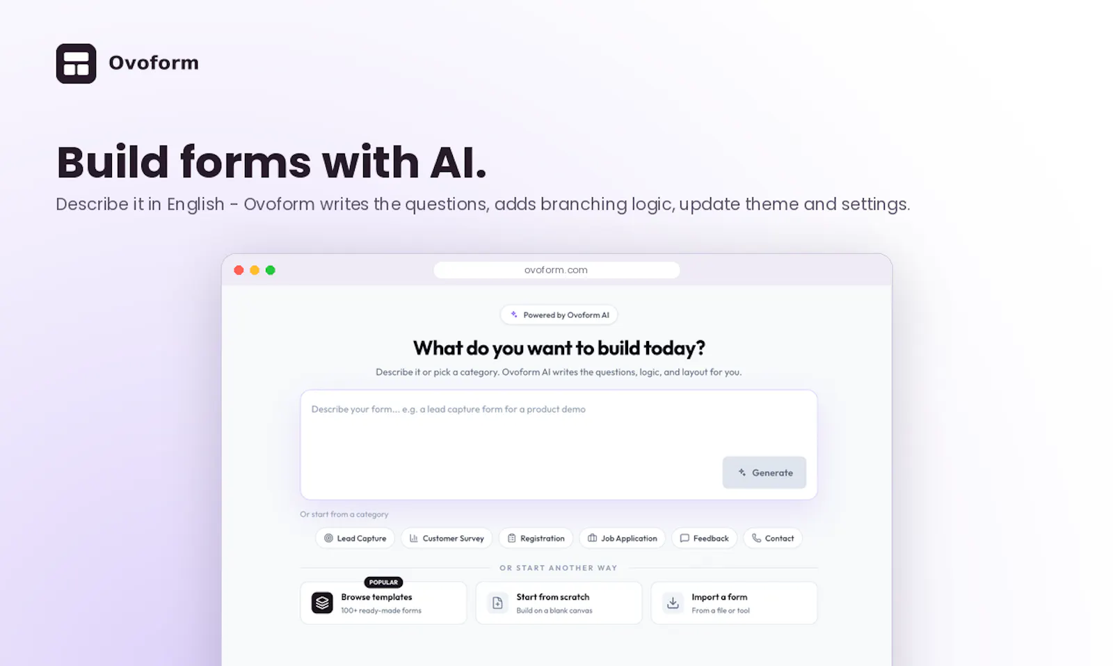 Ovoform screenshot 2