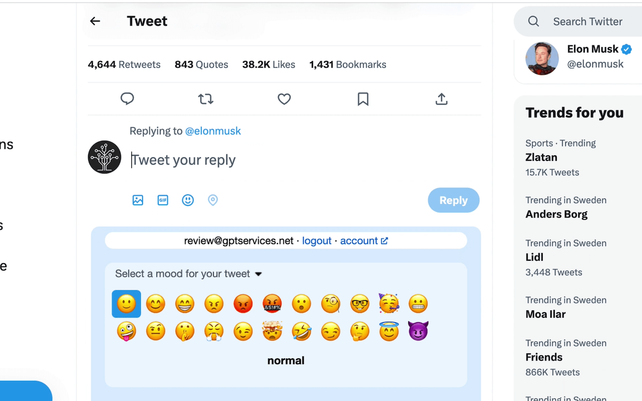 Média Chatgpt pour Twitter - Révenez les tweets générés par l'IA (et générez le vôtre)! 4