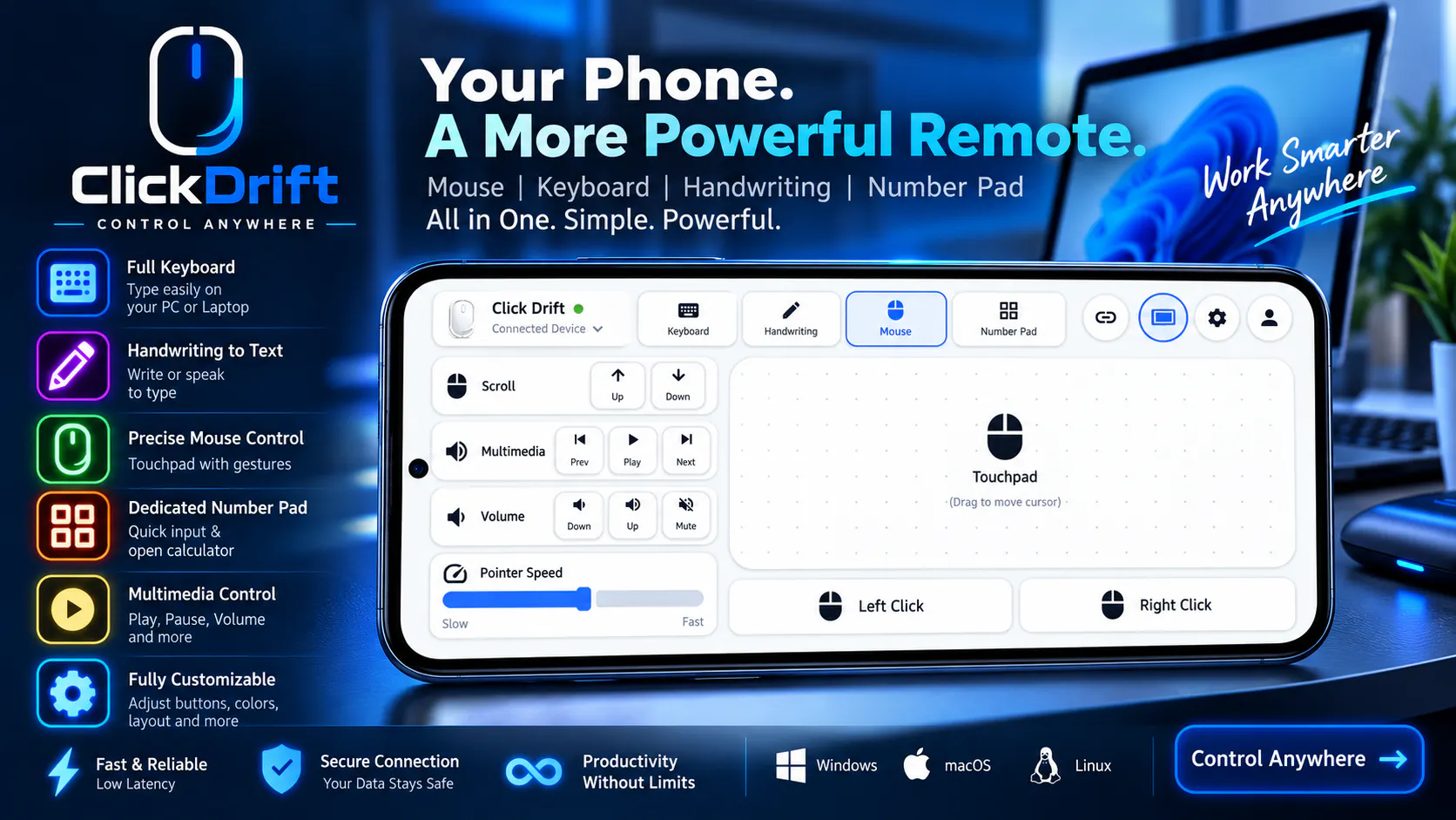 ClickDrift - Bluetooth Mouse & Keyboard gallery image