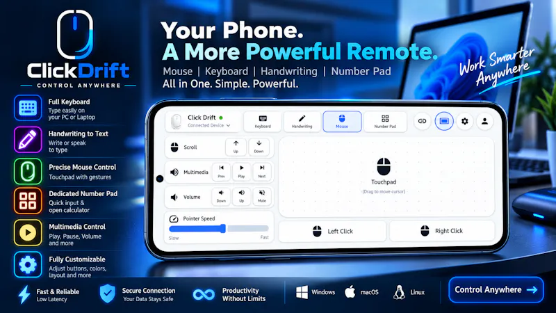 ClickDrift - Bluetooth Mouse & Keyboard screenshot 7
