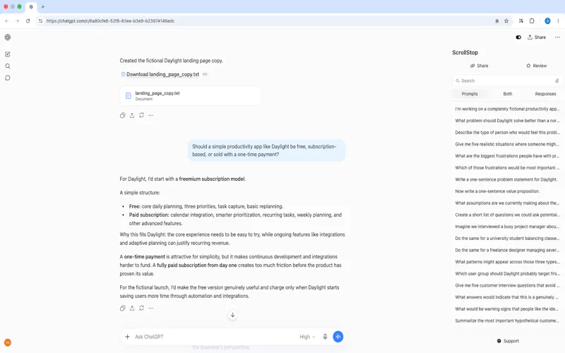 ScrollStop: Navigate Long ChatGPT Chats screenshot 5