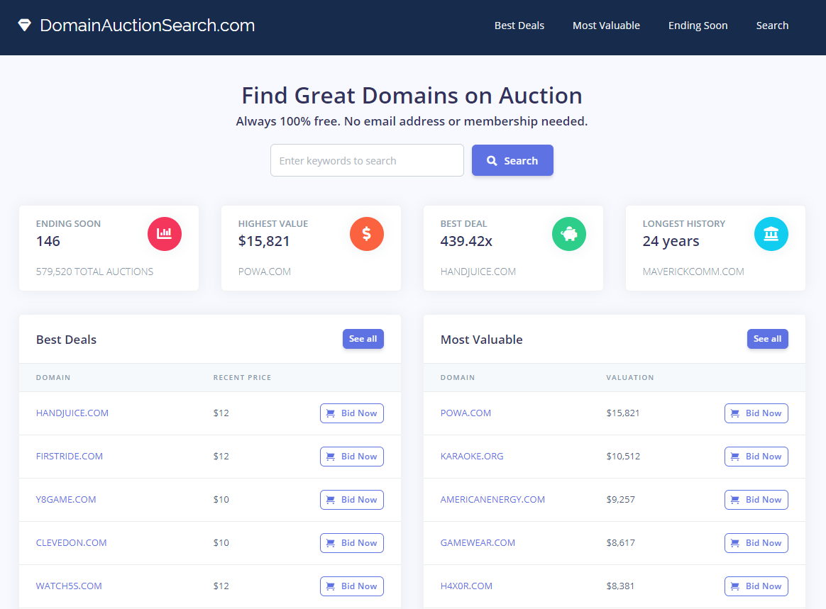 DomainAuctionSearch.com gallery image