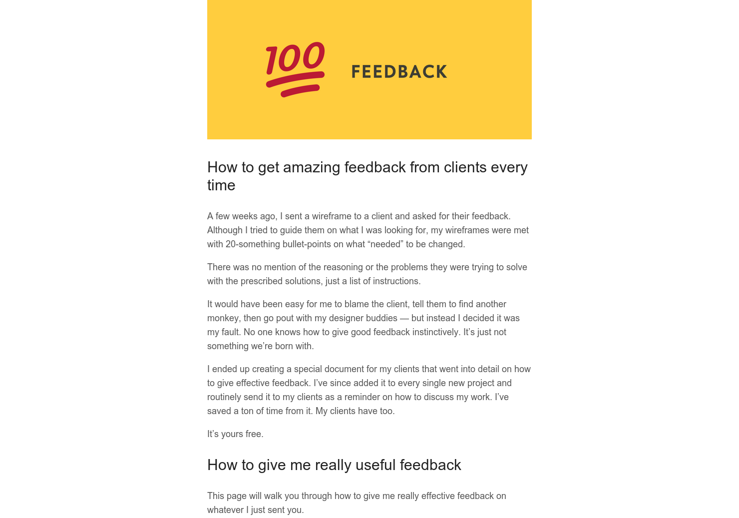 Wonderful Client Feedback