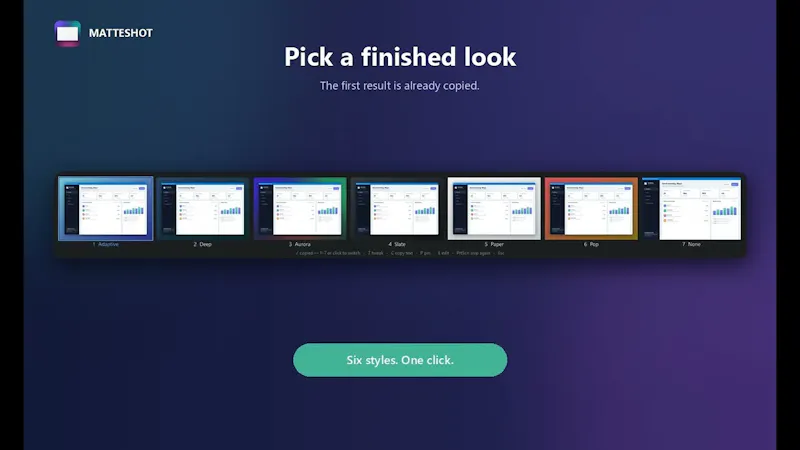 Matteshot screenshot 1 (video preview)