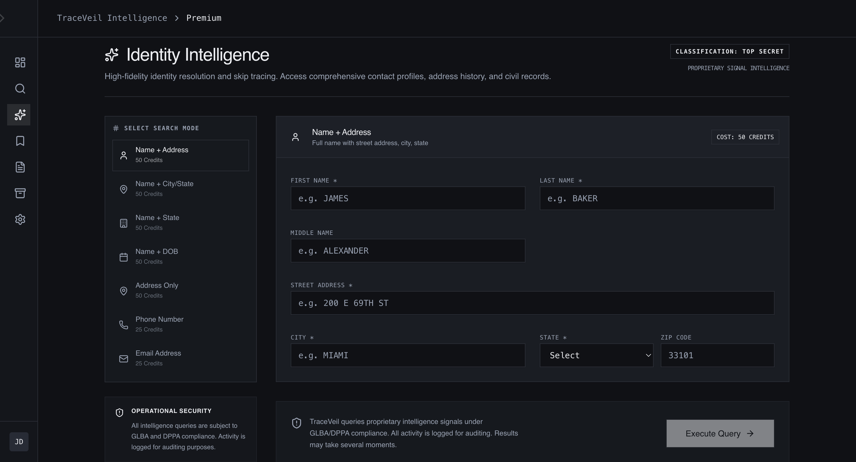 TraceVeil - Screenshot 2 showing product features and functionality