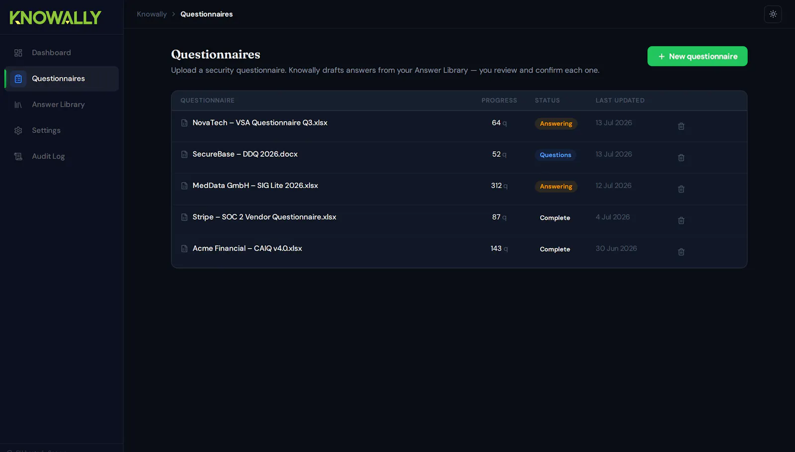 Knowally screenshot 1