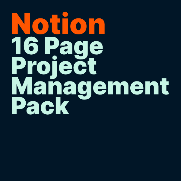 Pack de gestion de projet de 16 pages