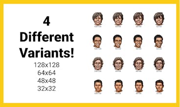 AI Pixel Art Human Face gallery image