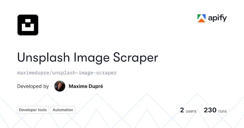 Unsplash Image Scraper screenshot 1
