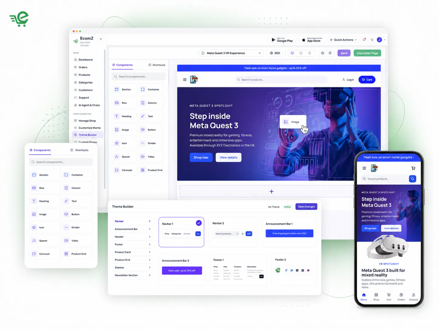 Ecomz AI Multi-Tenant SaaS Store Builder gallery image