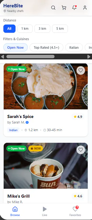 HereBite 제품 배너