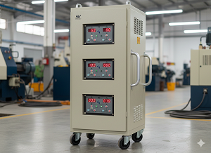 servo voltage stabilizer - Main product screenshot demonstrating key features and user interface