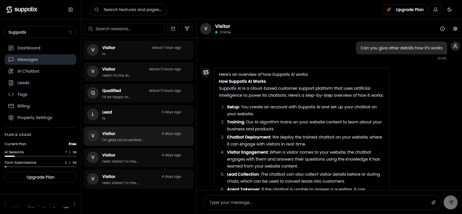 Suppotix - Screenshot 2 showing product features and functionality
