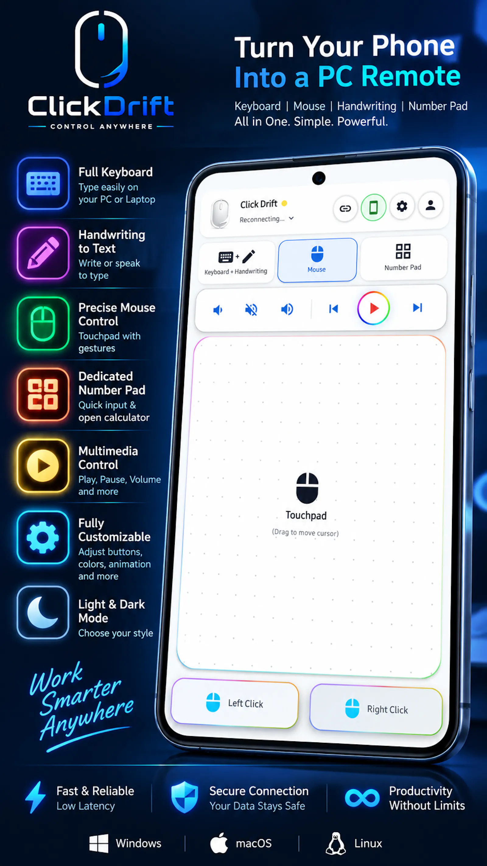 ClickDrift - Bluetooth Mouse & Keyboard screenshot 6