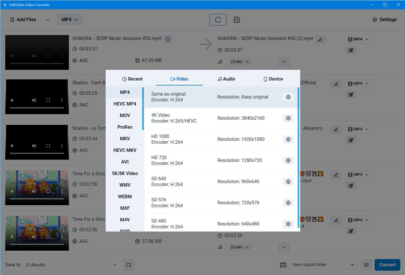 Softorbits Video Converter media 2