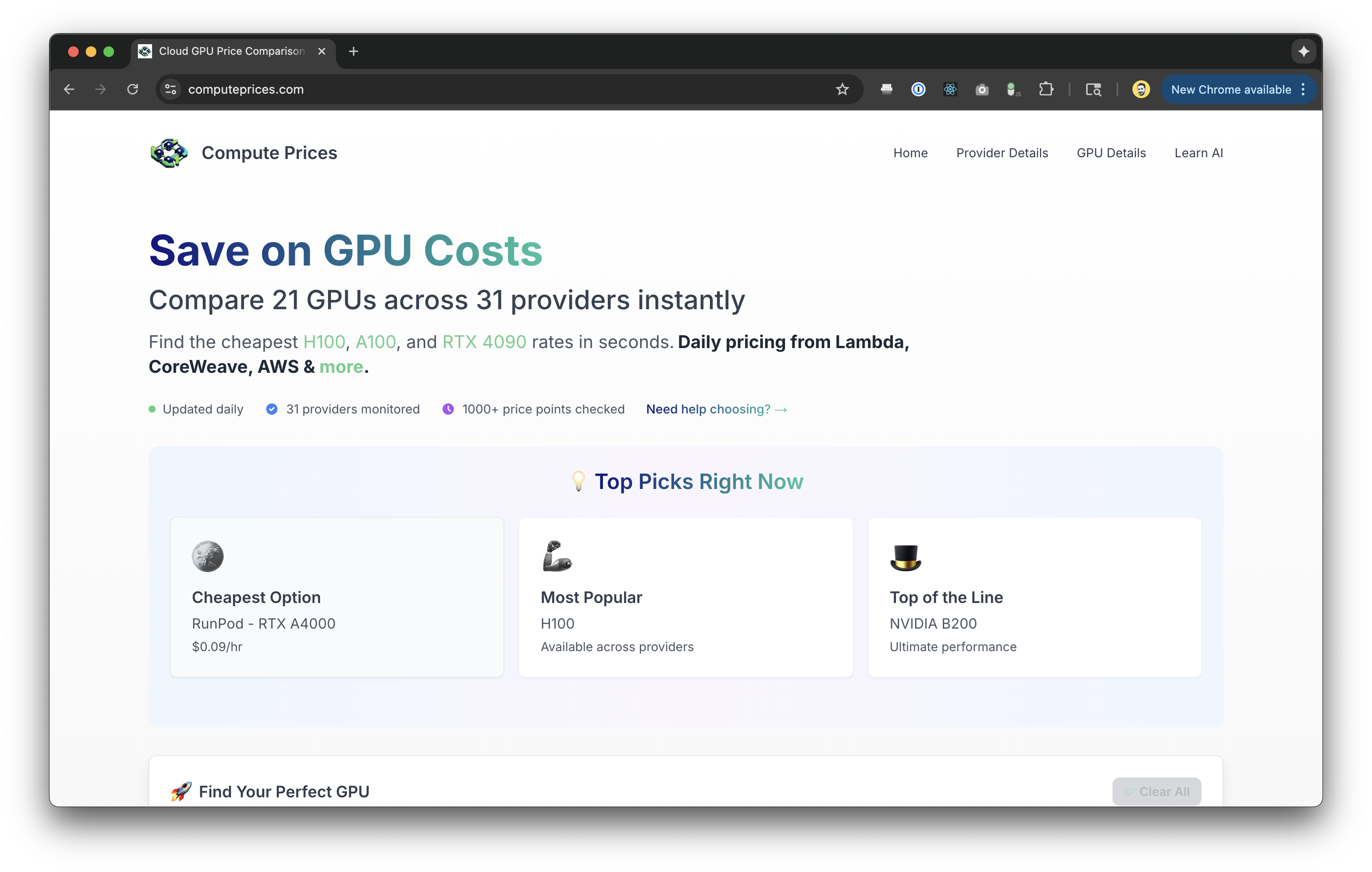 価格を計算します - GPUクラウド価格の比較メディア2