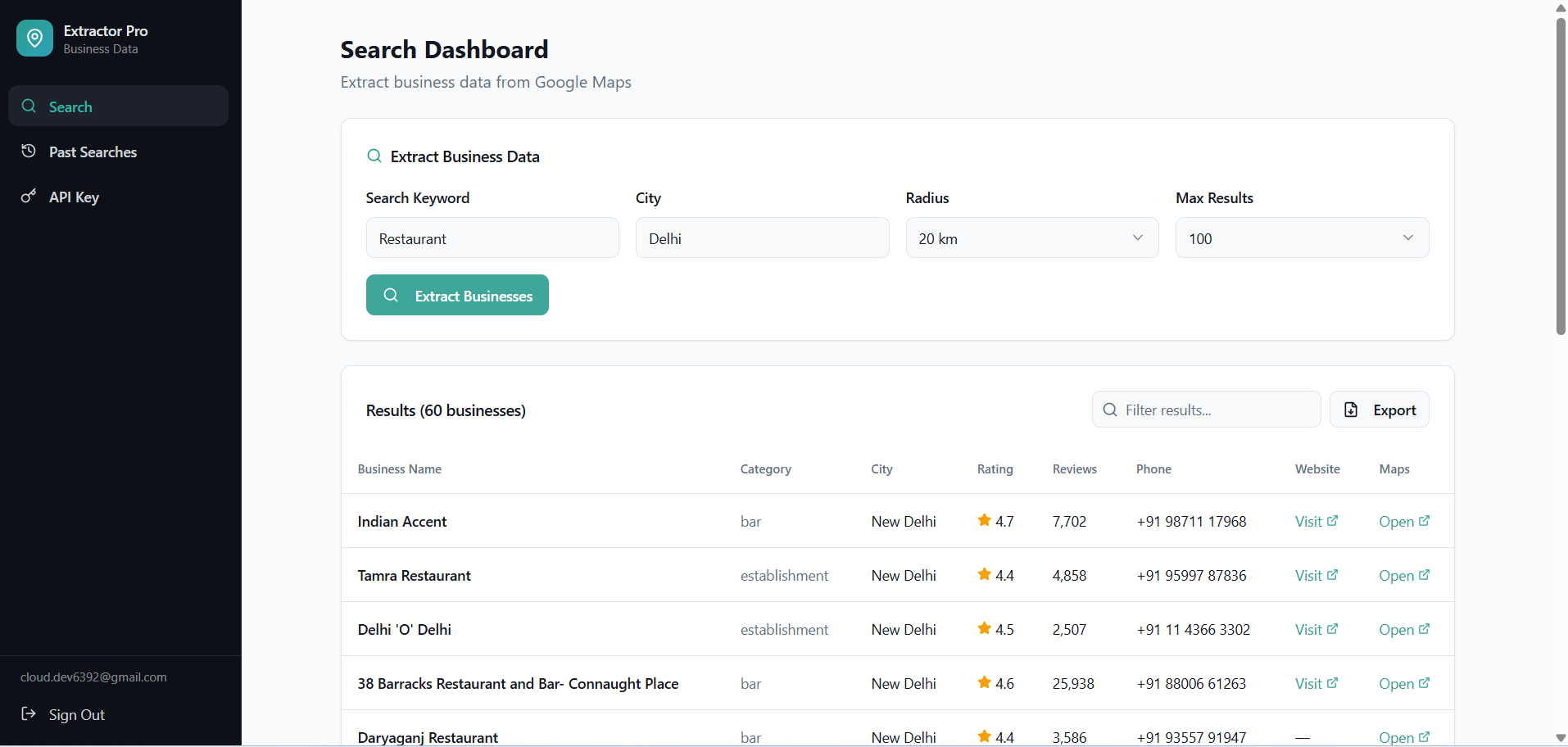 Data Extractor AI - Screenshot 3 showing product features and functionality