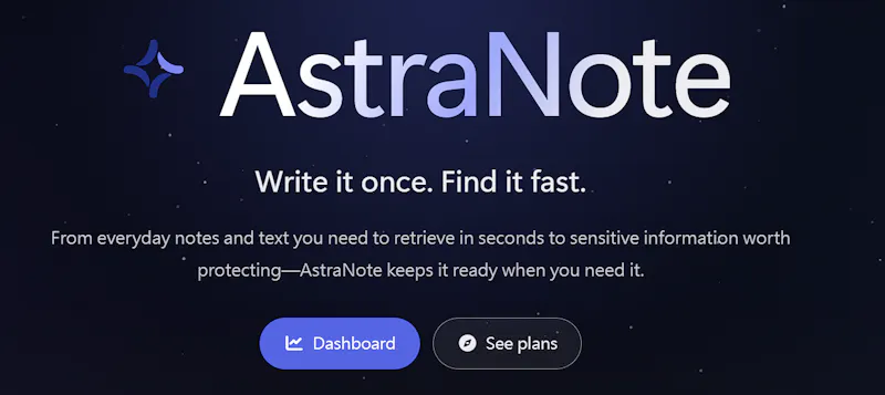 AstraNote screenshot 1