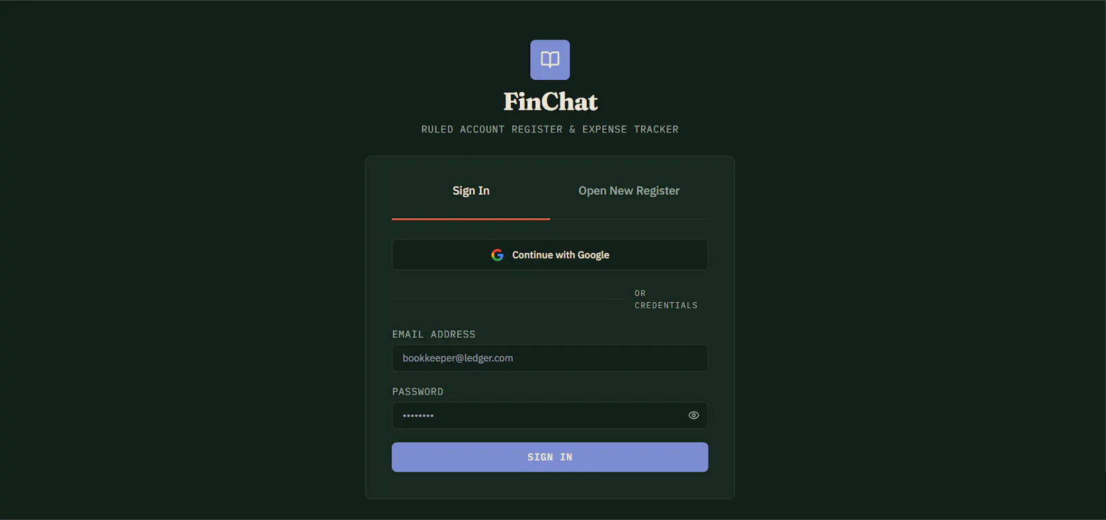 FinChat — Expense Tracker screenshot 1