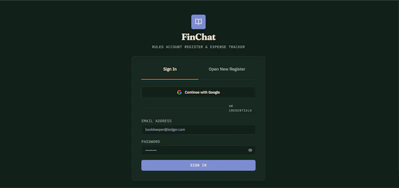 FinChat — Expense Tracker screenshot 1