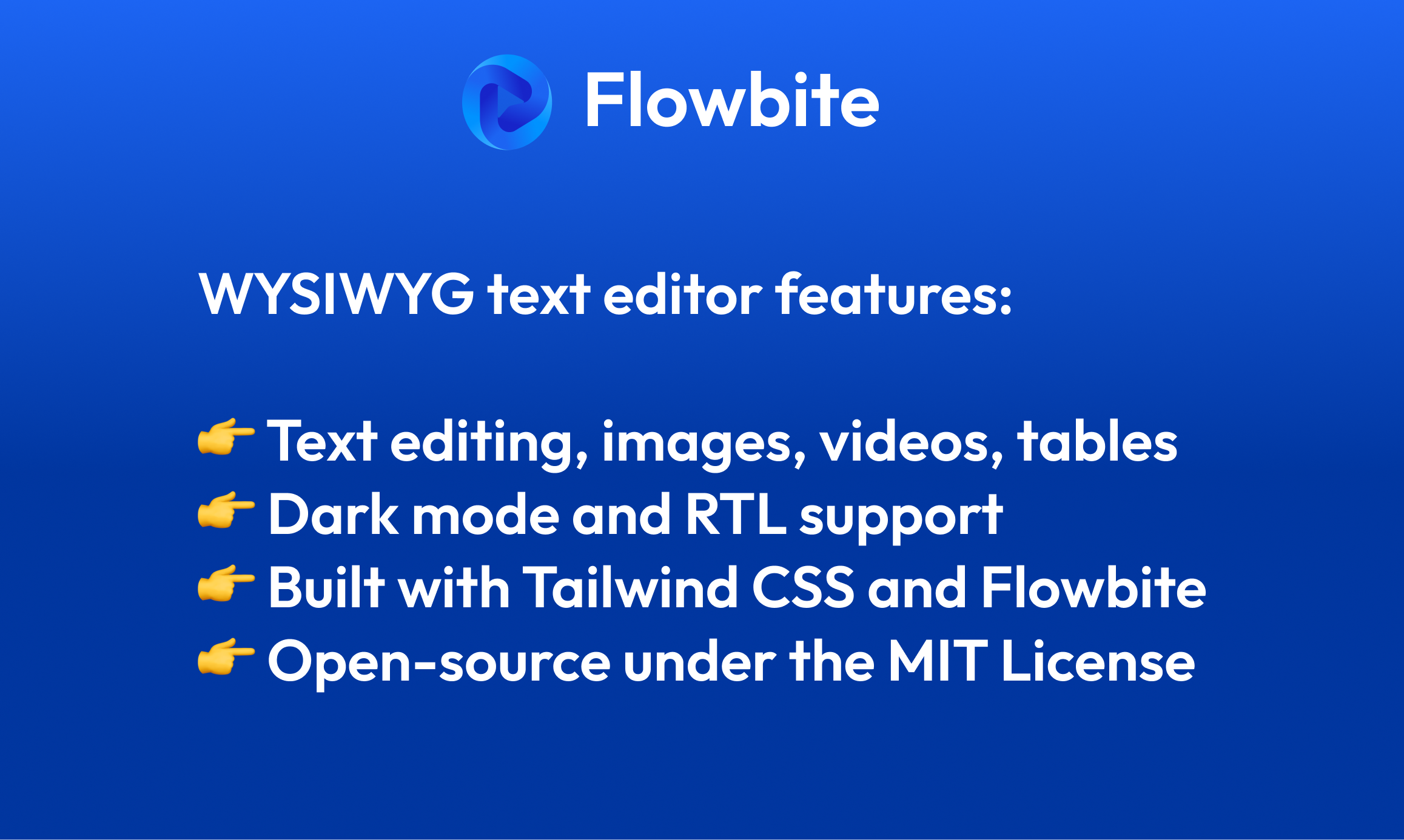FlowBite Wysiwyg media 3