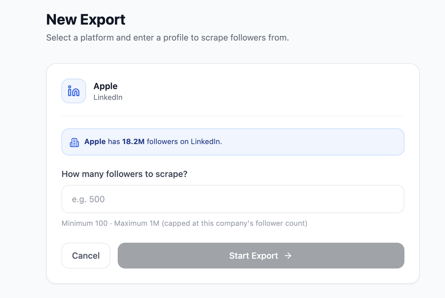 Export Company Followers to CSV gallery image