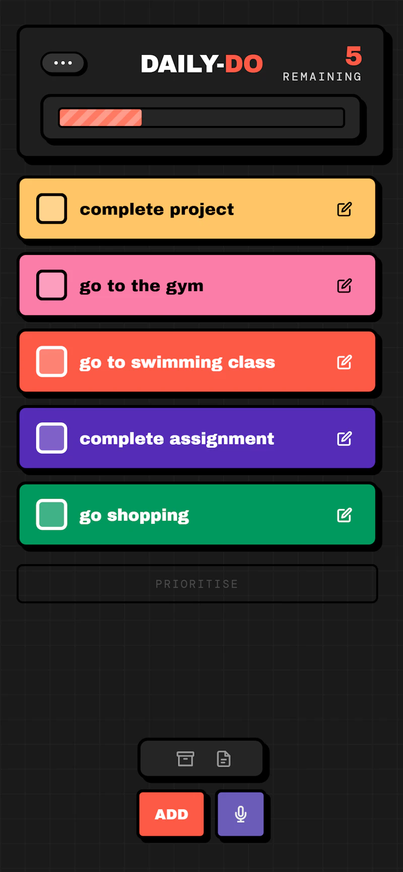 DailyDo screenshot 2