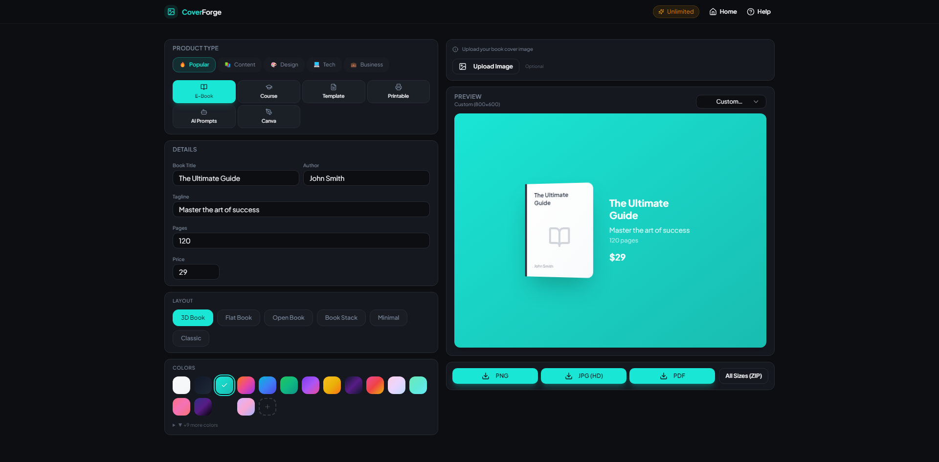 CoverForge - Screenshot 2 showing product features and functionality