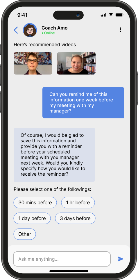 Mídia 2 de Ai Treining Amotions - Treinador de IA para melhorar os gerentes e a produtividade das equipes híbridas