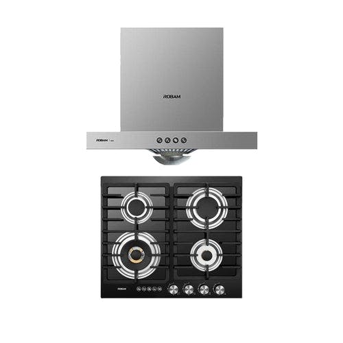 Robam A605 Rangehood B410 Glass4 Burner media 1