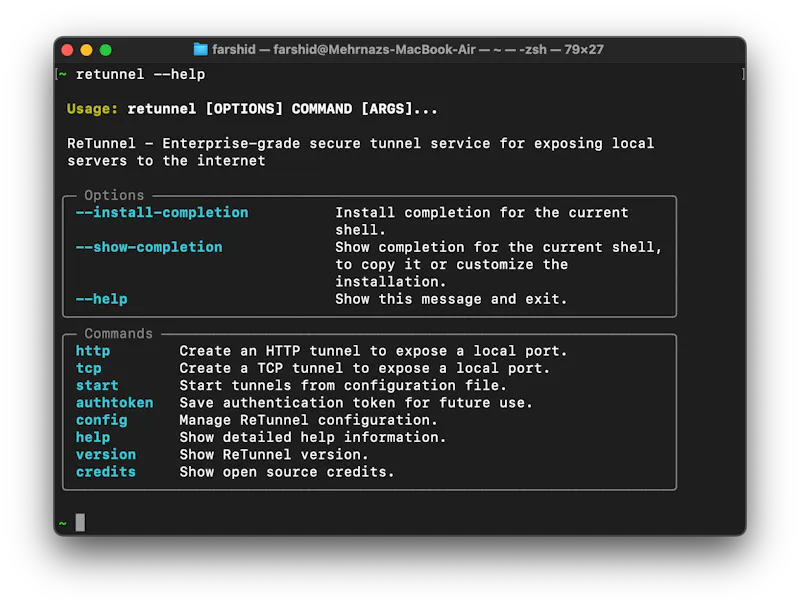 reTunnel screenshot 1