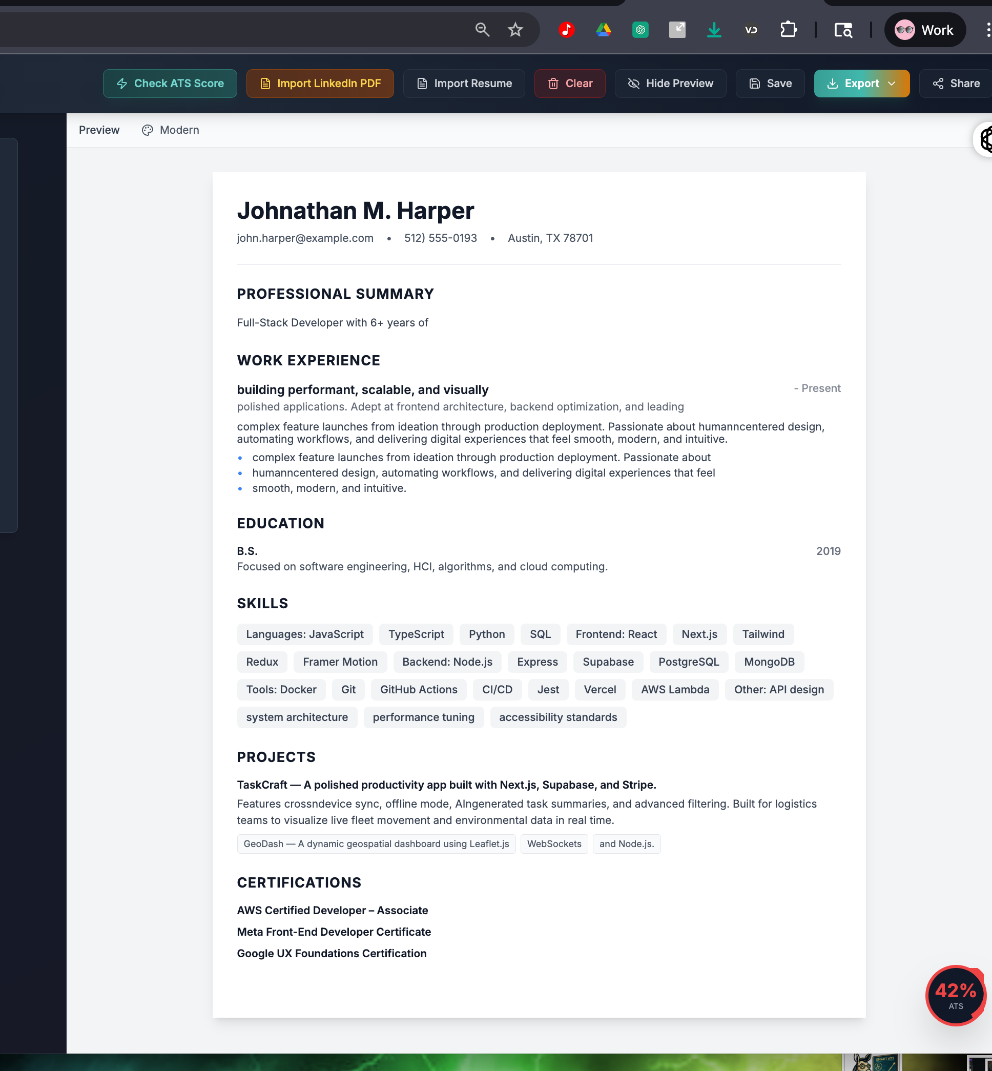 Smart ATS Resume gallery image